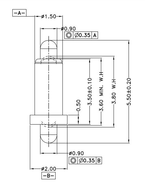 Φ1.5*H5.5mm Pogo pin G031001-1