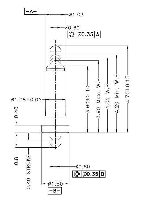 Φ1.03*H4.7mm Pogo pin G031003-1