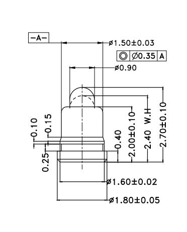 Φ1.5*H2.7mm Pogo pin FP152724-1