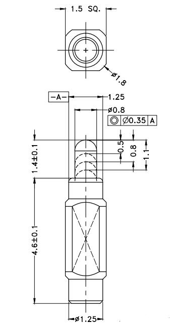 Φ1.25*H6.0mm Pogo pin G051001-1