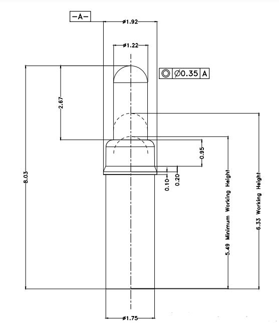 Φ1.75*H8.03mm Pogo pin FP188063-1