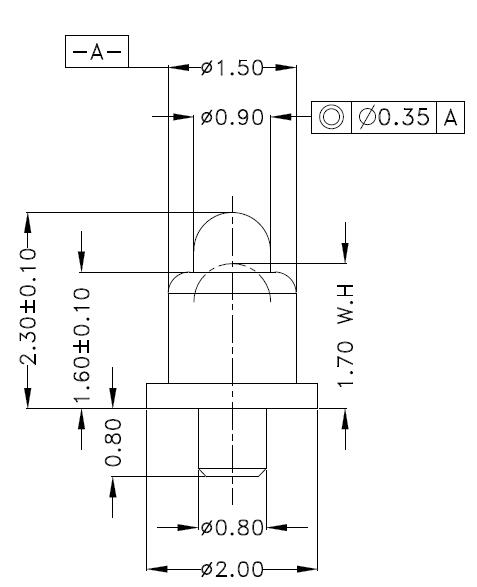 Φ1.5*H2.3mm Pogo pin DP152317-1