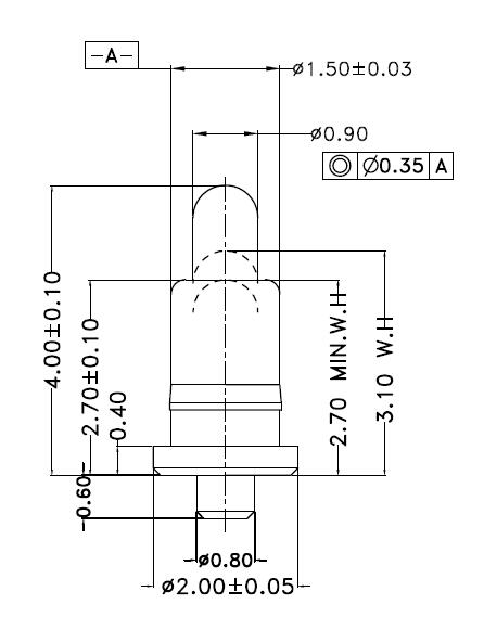 Φ1.5*H4.0mm Pogo pin DP154031-1