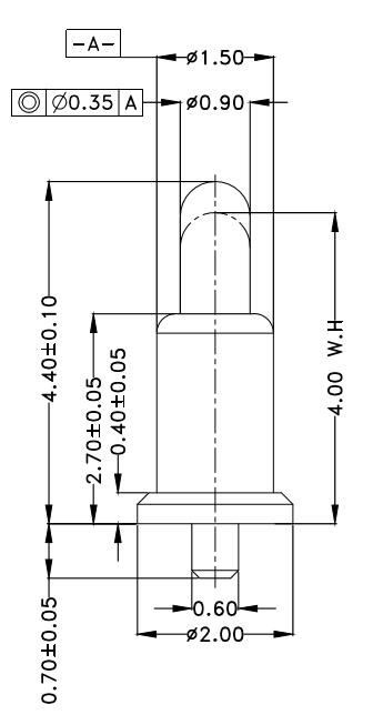 Φ1.5*H4.4mm Pogo pin DP154440-1