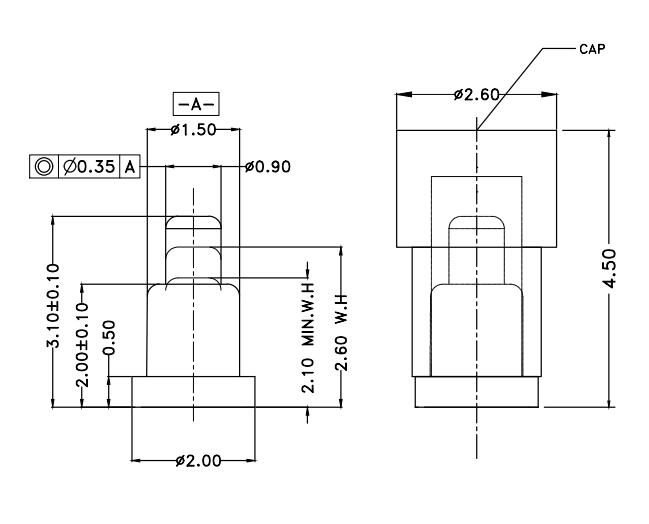 Φ1.5*H3.1mm Pogo pin FP153126-1